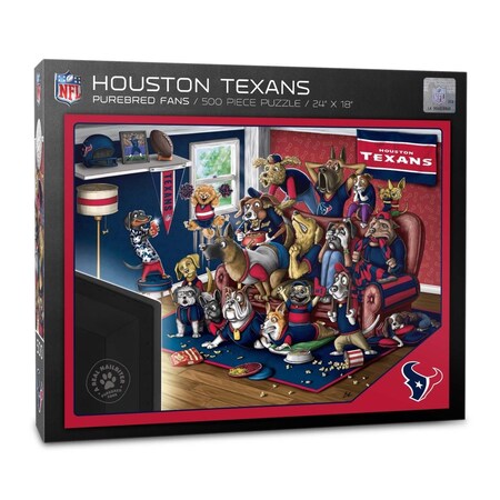 Youthefan 18 x 24 in. NFL Houston Texans Purebred Fans Puzzle, Multi Color - A Real Nailbiter - 500 Piece 2502038